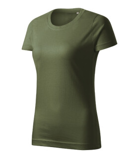 Základné voľné tričko khaki XS