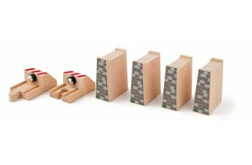 Woody Príslušenstvo k dráhe - Rozšírený set koľají: zarážky s magnetom, bloky