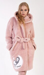 Dámsky krátky župan s kapucňou Sweet dreams Powder pink - Vienetta S starorůžová
