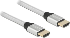 DeLock 85366 strieborná / HDMI kábel / 48 Gbps / 8K 60 Hz / 1 m / eARC (85366)