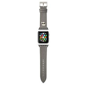 Karl Lagerfeld Karl Head PU Remienok pre Apple Watch 42 amp; 44mm strieborná (3666339033743)