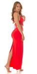 Sexy Koucla Maxi Skirt with Ring detail red L