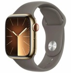 Apple Watch 9 GPS + Cellular 41mm Gold Stainless Steel Sport M/L Sivý (MRJ63QP/A)