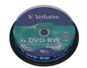 Verbatim 10ks DVD-RW 4.7GB 4x / Spindl (43552)