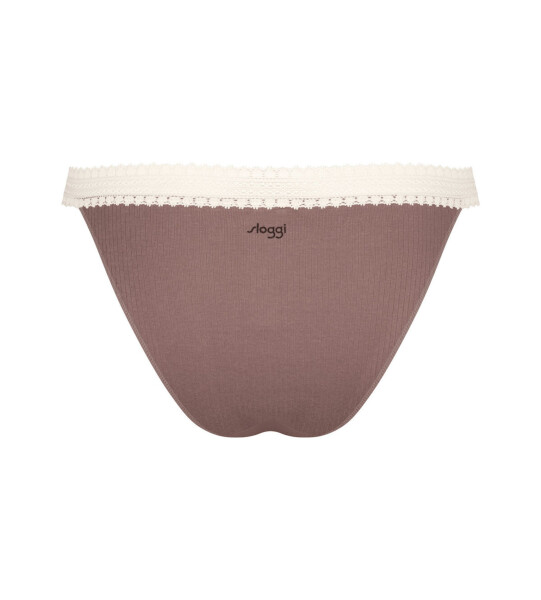 Dámské tanga GO Ribbed Tanga C2P - Triumph světlá kombinace hnědé (M003) 00XS