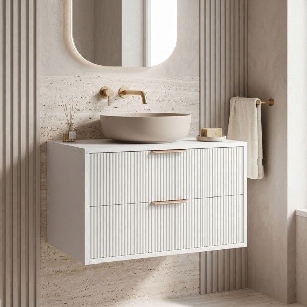 REA - Kúpeľňová skrinka pod umývadlo Mono 80cm White REA-M0403