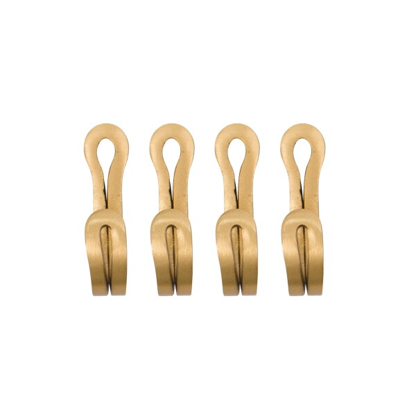 House Doctor Kovové háčiky Brass Finish – set 4 ks