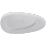 CERANO - Vaňa z liateho mramoru Aura - voľne stojaca - biela matná - 180x90x58 CER-VELA1050W