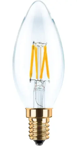 SEGULA LED sviečka číra 3W(26W) / E14 / 260lm / 2200K / stmievateľná / F (55201)