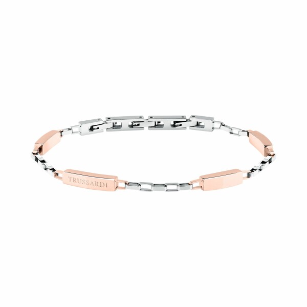 Trussardi Slušivý bicolor náramok pre mužov T-Steel TJAXV36