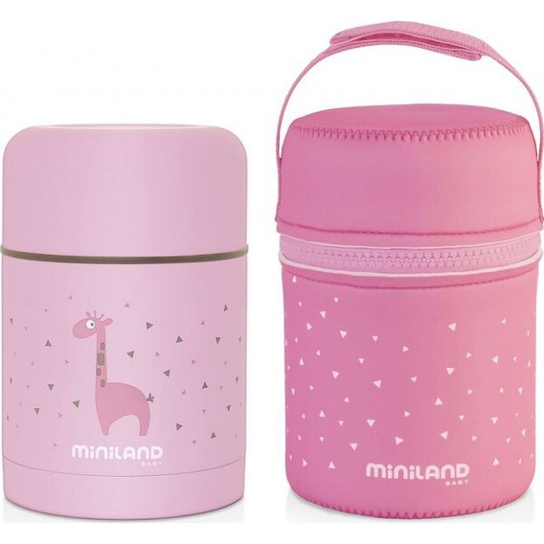 Miniland Termoska Silky na jedlo Pink 600ml / dopredaj (89222ML)