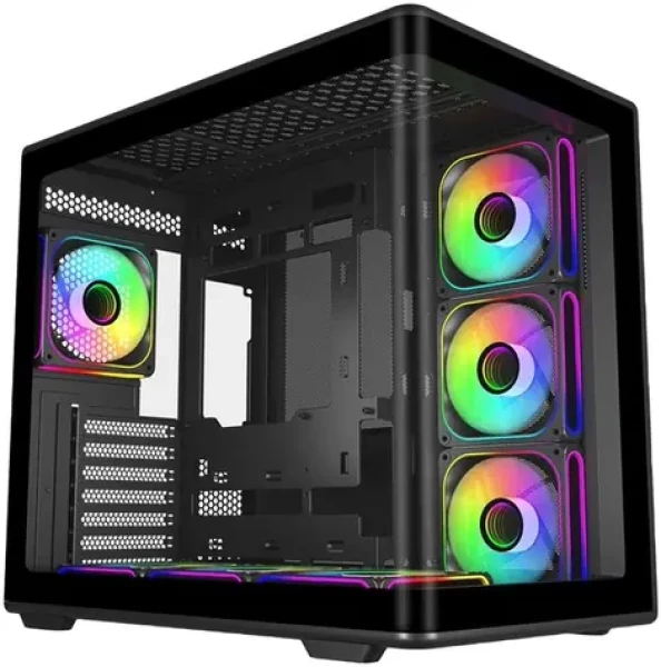 Cooler Master Elite 600 Curved čierna / Mid tower / ATX / tvrdené sklo / 7× ARGB / 360 mm chladič (E600-KGNN-S02)