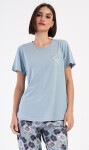 Dámske capri pyžamo Agnes šedá 4XL