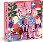 Galison Štvorcové puzzle Tlapky lásky
