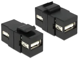 DeLock Adaptér USB 2.0 A (F) - USB 2.0 A (F) čierna (86367)