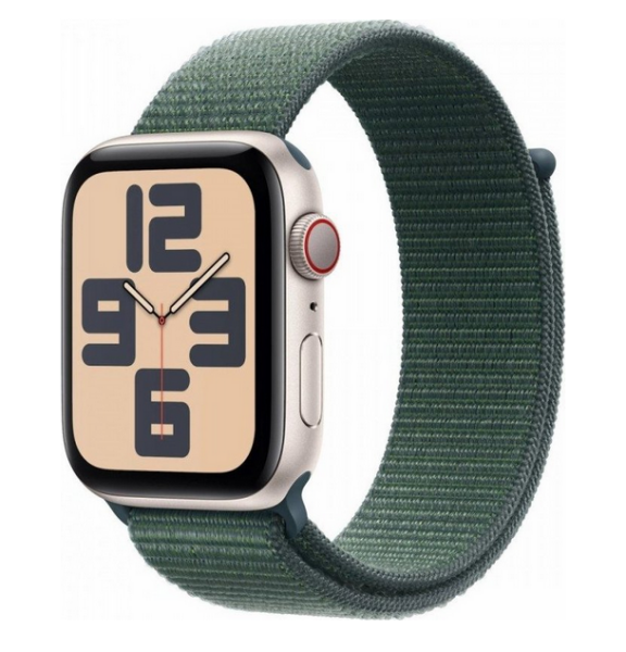 Apple Watch SE GPS + Cellular 40mm Starlight Alu Sport Loop Zelený(MXGH3ET/A)
