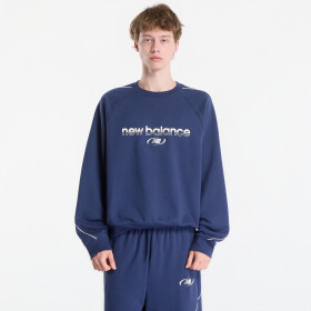 Mikina New Balance Trackside French Terry Crew Nb Navy XXL