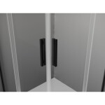 MEXEN/S - Exo štvorcový krídlový sprchovací kút 80 x 80, transparent, čierna 8110-080-080-70-00