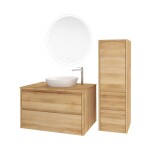 Mereo Zrkadlo okrúhle pr. 80 cm, LED osvetlenie a odhmlievanie CN163