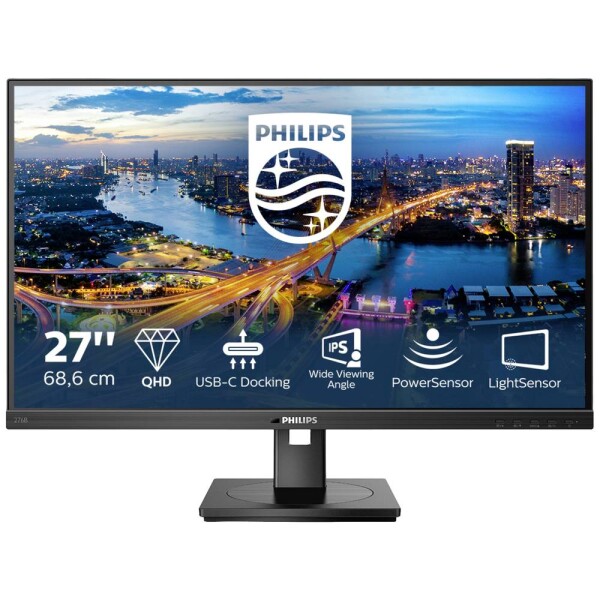 27 PHILLIPS 276B1/00 čierna / IPS / 2560 x 1440 / 16:9 / 4 ms / 300 cd / 1000:1 / HDMI + DP + USBC / USB / repro (276B1/00)