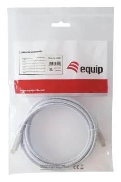 Equip USB-C na USB-C biely / Kábel / USB 3.2 Gen 2 / 10 Gbit/s / PD 100 W / 3 m (128360)