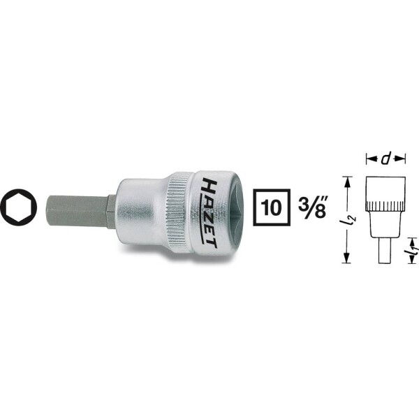 Hazet 8801K 8801K-7 inbus nástrčný kľúč 7 mm 3/8 (10 mm); 8801K-7