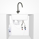 Laveo - Riveco - drezová batéria stojanková s elastickým ramenom + filter, grafit BRIB968D