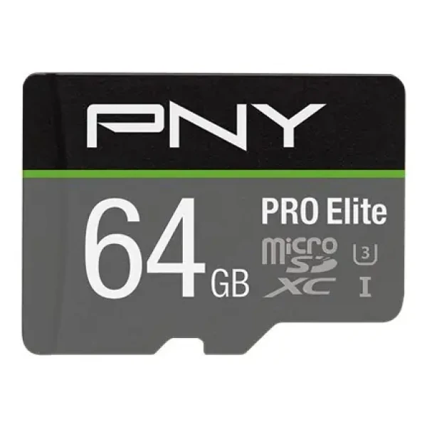 PNY PRE Elite microSDXC 64GB / Pamäťová karta / Class 10 / UHS-I U3 / R100/W60 MB/s (P-SDU64GV31100PRO-GE)