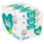 Pampers Sensitive Baby Wipes vlhčené obrúsky 624 ks (12x 52 ks) (8001841041483)