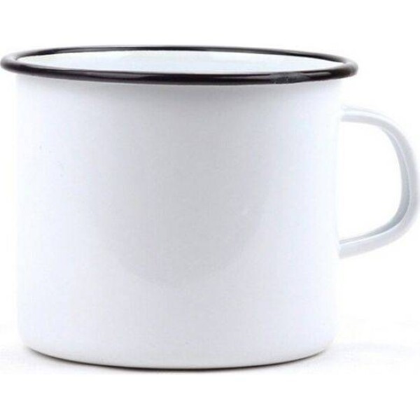 Belis Smaltovaný hrnček 11 cm/1l, biely, vyrobené pre BELIS/SFINX - Belis - Belis