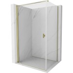 MEXEN/S - Mist-B sprchovací kút dvere krídlové 75 x 85, transparent, zlato 8A2T-075-085-50-00