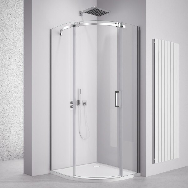 POLYSAN - THRON SQUARE štvrťkruhová sprchová zástena 900x900, číre sklo, ľavá TL2690-5002