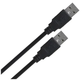 Lanberg CA-USBA-20CU-0010-BK čierna / Kábel USB-A na USB-A / USB 2.0 / 1 m (CA-USBA-20CU-0010-BK)