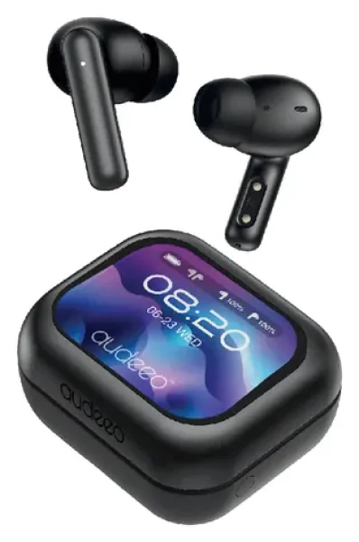 Audeeo AOPRISM / Slúchadlá / TWS / ANC / Bluetooth 6.0 / Dotykové puzdro s displejom (AOPRISM)