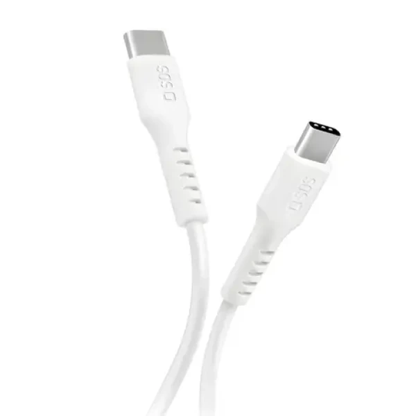 SBS Dátový kábel USB-C biela / Kábel / Power Delivery 25 W / 1 m