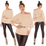 Sexi priliehavý sveter 9295 - In Stylefashion UNI Hnědá