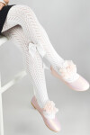 ČIPKOVANÉ PANČUCHY S MAŠĽOU RB019 2-6 L bílá 92-98