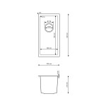 VELAZO Malý grafitový kuchynský drez s PVD povrchovou úpravou - 22 x 44 cm, Velazo VELAZ2244B