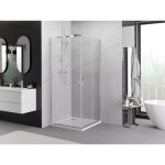 MEXEN - Exo štvorcový posuvný sprchovací kút 95 x 95, transparent, chróm 8111-095-095-01-00