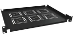 Solarix UP-03-B čierna / 19" polica 1U / hĺbka 350mm / úchyt na prednej lišty (80191454)
