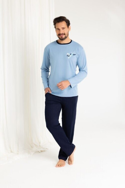 Regina 484 long/r M-XL Z25/26 pánske pyžamo lehká melanž L