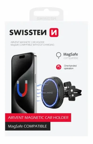Swissten MagStick COMPACT / Magnetický držiak do ventilácie auta / Magsafe (65010800)