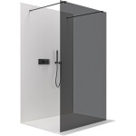 CERANO - Sprchová zástena Walk-in Onyx Duo Ľ/P - 8 mm - hranatá vzpera - čierna matná, grafitové sklo - 150x200 CER-8050BD2014