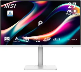 27" MSI PRE MAX 271QPHW E14 biela / Monitor / IPS / QHD 2560×1440 / 144 Hz / 300 cd/m2 / HDMI + DP / VESA (PRO MAX 271QPHW E14)