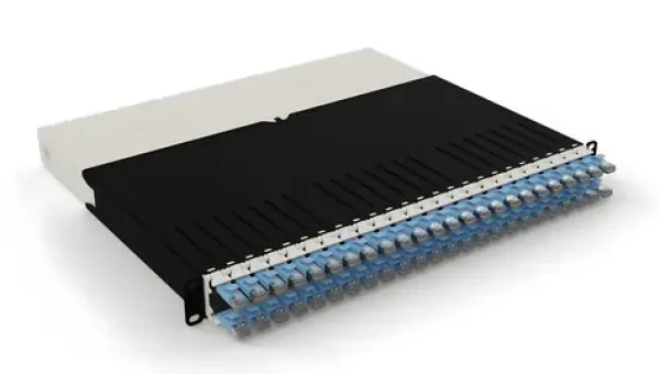 Patchbox ONE 8RU modrá / Organizér sieťových káblov / STP / Cat6A / RJ-45 / 0,8 m / PoE (PONEX8STPBL)