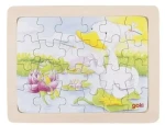 GOKI Drevené puzzle Kačička