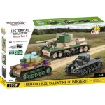 Cobi 2740 3 tanky: Panzer I, Valentine IX, Renault R, Tank Museum, Les Blindes in Saumur, DPM