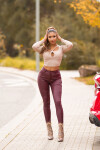 Sexi kožené nohavice 2348 - Koucla 44 Zelená