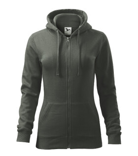 Trendy mikina na zips Dámska tmavá bridlicová XL