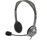 Logitech Stereo Headset H110 / slúchadlá s mikrofónom / strieborné (981-000271)